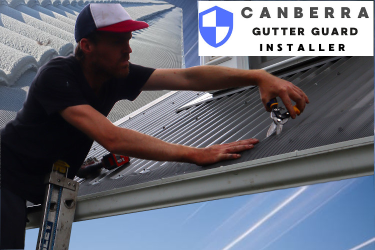 Man Installing Gutter Guard in Canberra